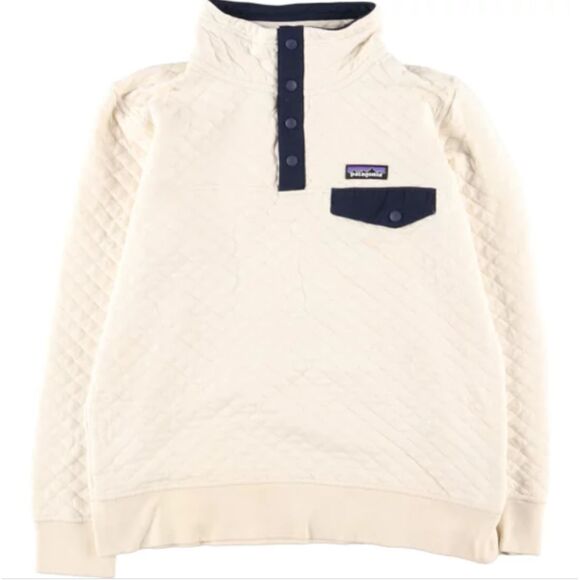Patagonia Tops - Patagonia Organic Cotton Quilt Snap T Pullover Cream XS